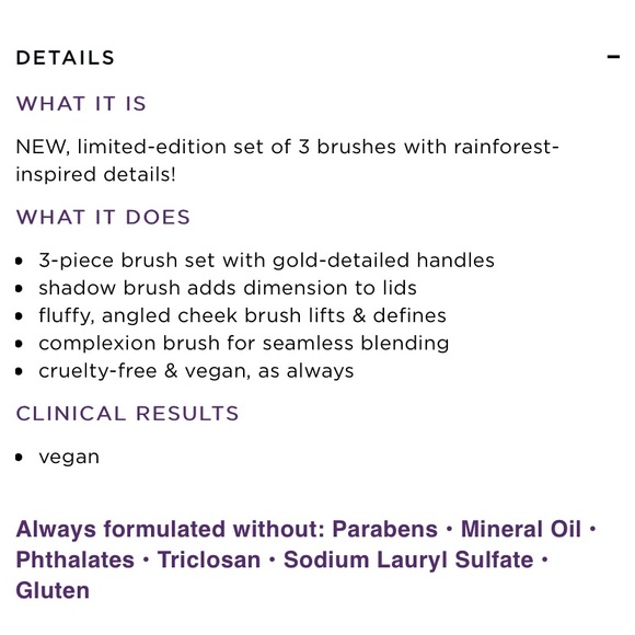 Tarte Secrets from the Amazon Brush Set Trio BNIB - Picture 11 of 14